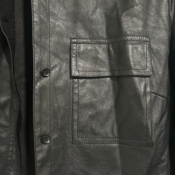 Bcbg faux leather button up - Picture 6 of 10